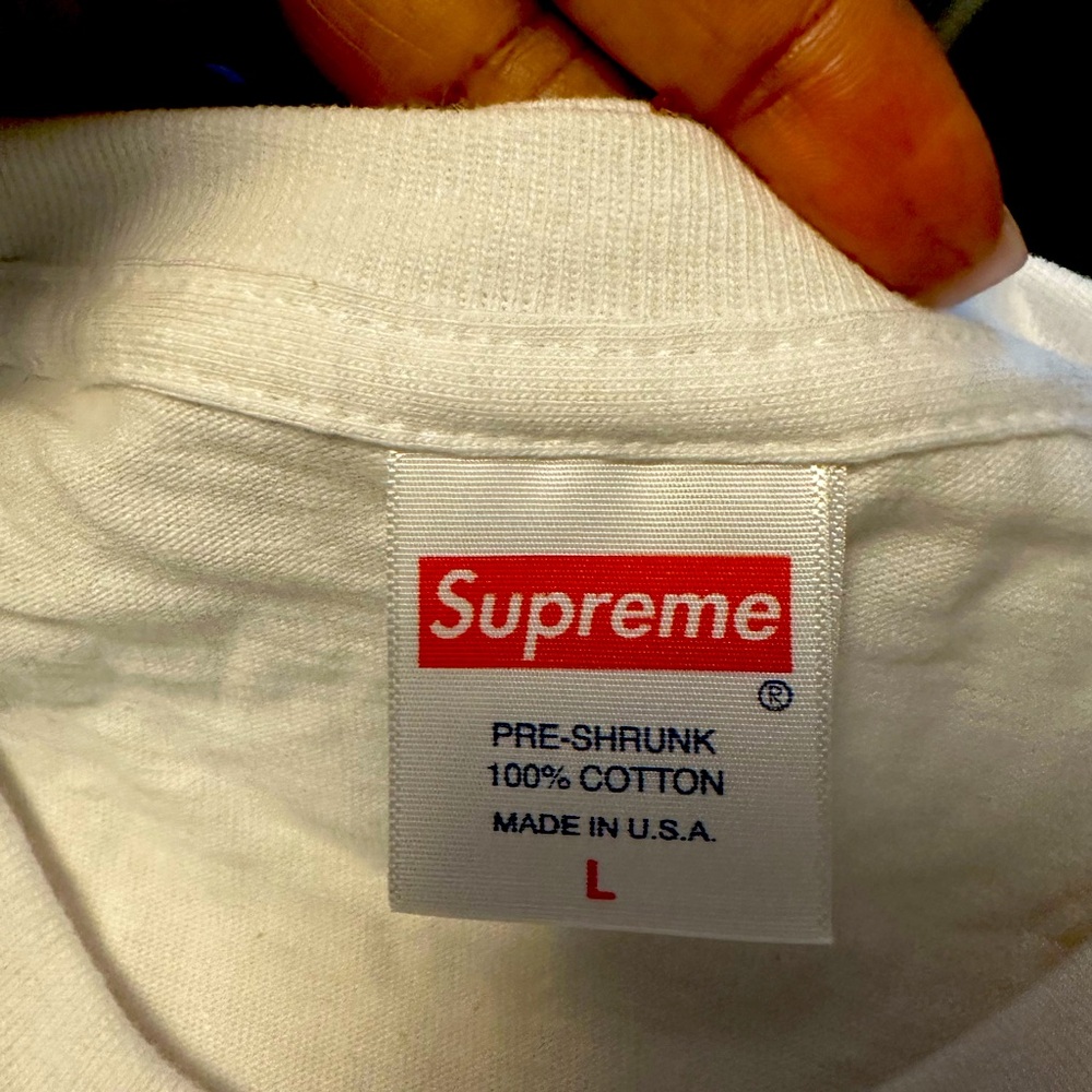 Size Large pre-shrunk white long sleeve shirt NWOT